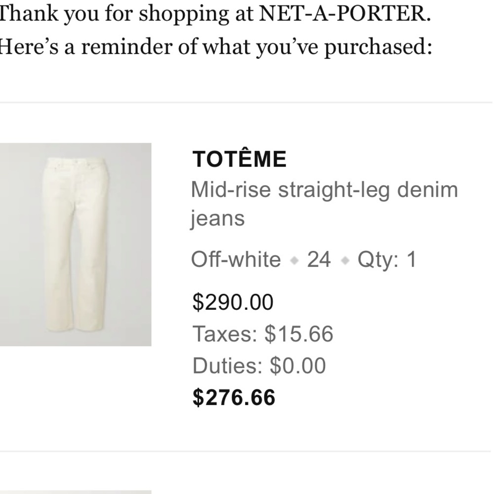 Toteme White Jeans